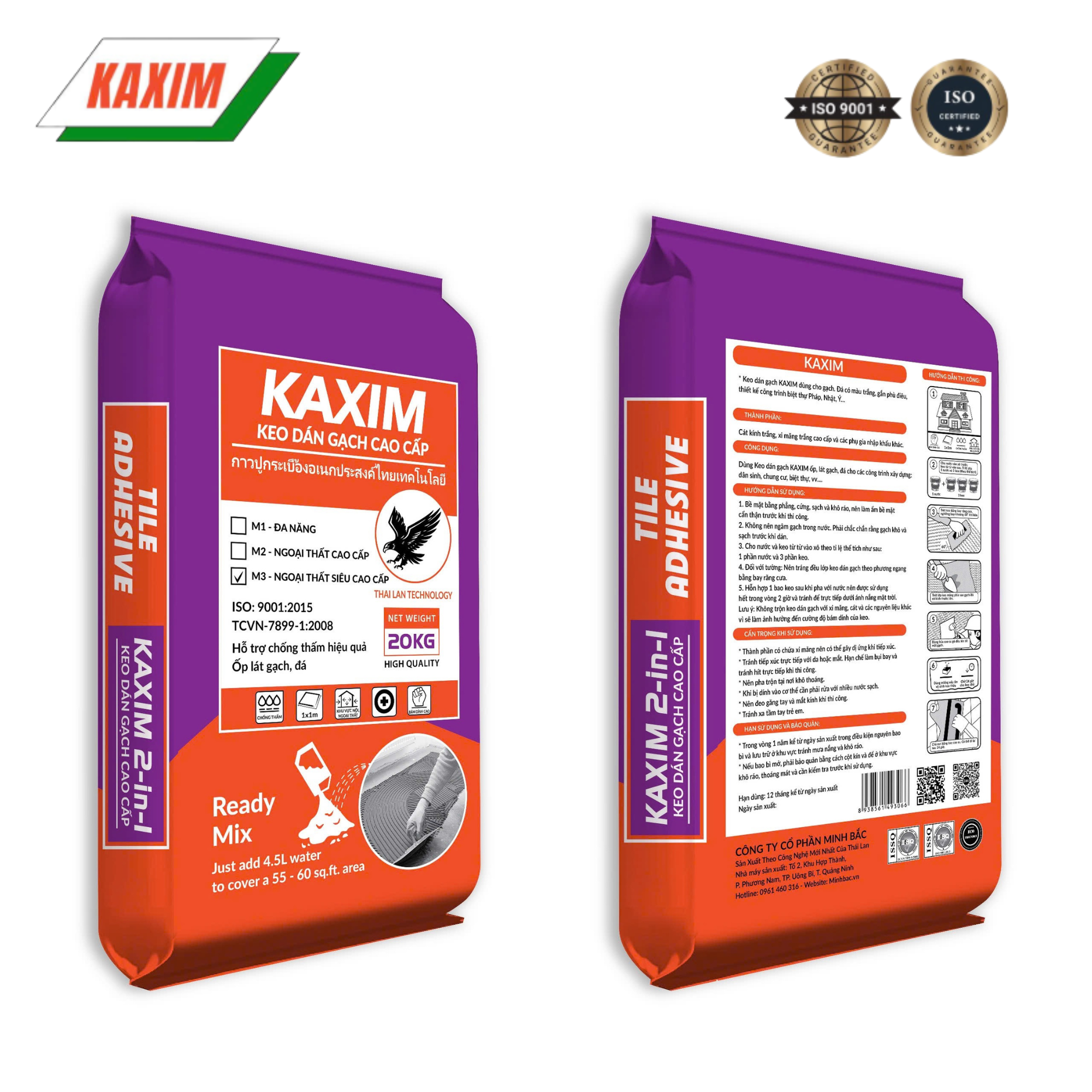 Keo dán gạch kaxim m 3